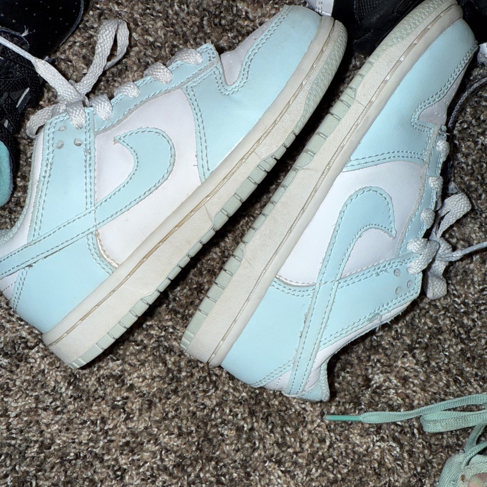 Kids Light Blue and White Sneakers